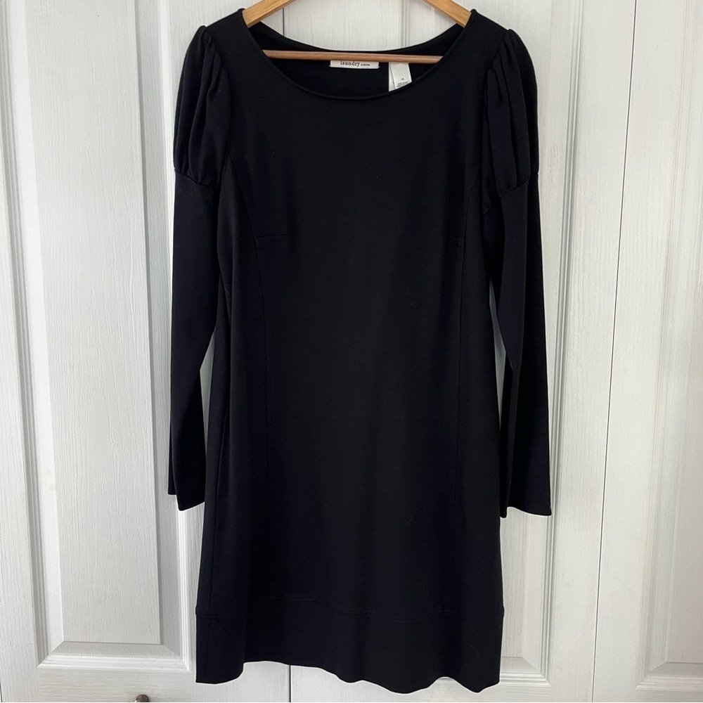 Laundry by Design black sheath pullover long sleeved dress. Size 10